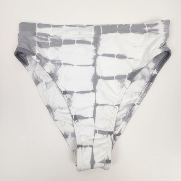 L*Space Frenchi Bikini Bottom High Rise in Gray White Tie Dye Size XL - Picture 1 of 3